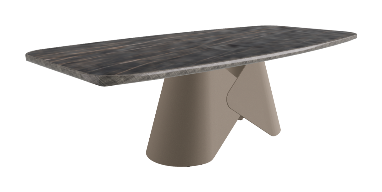 240x120x75h Barrel Shaped_Matt Portoro_Titanium Embossed_Brushed Grey
