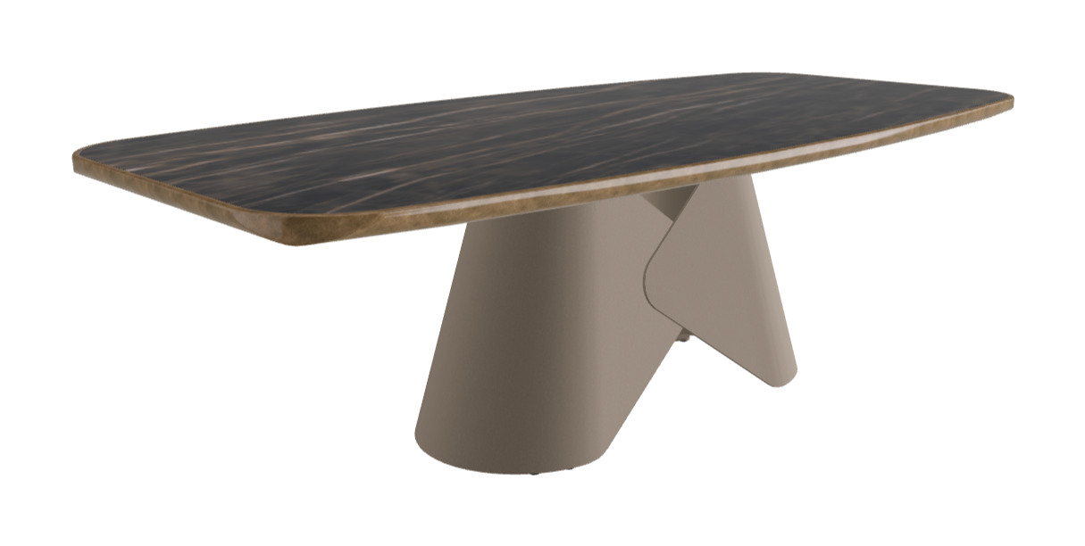 240x120x75h Barrel Shaped_Glossy Portoro_Titanium Embossed_Brushed Bronze