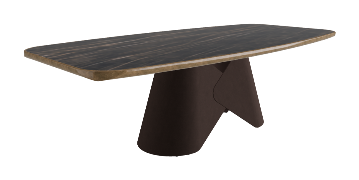 240x120x75h Barrel Shaped_Glossy Portoro_Bronze Embossed_Brushed Bronze