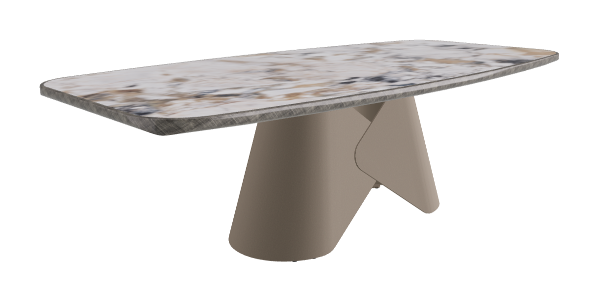 240x120x75h Barrel Shaped_Makalu_Titanium Embossed_Brushed Grey