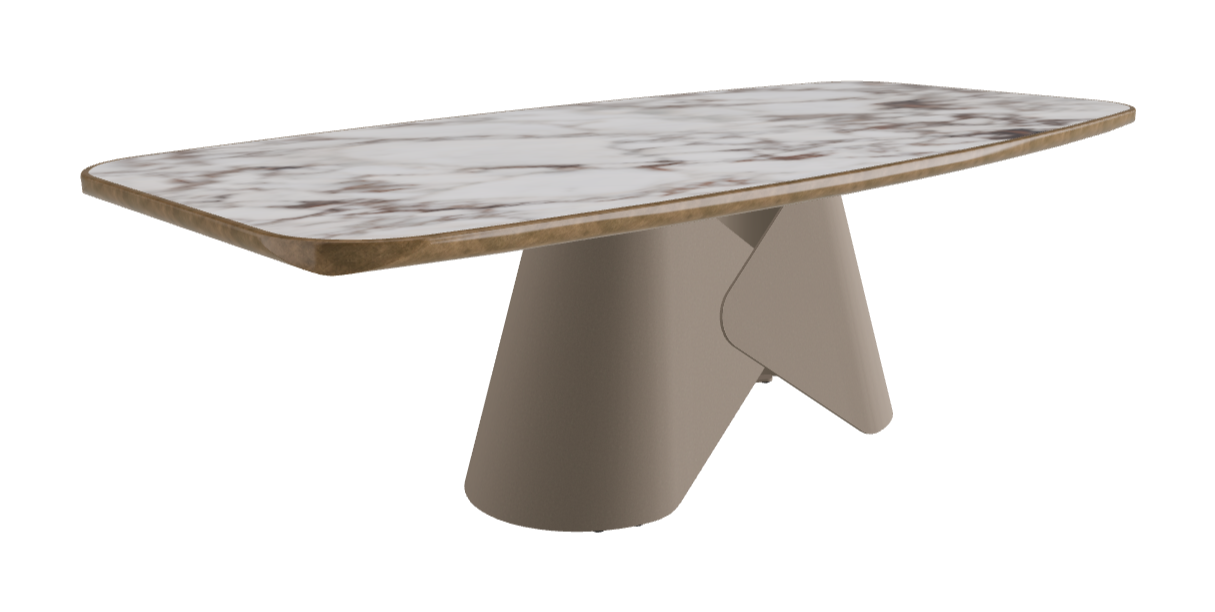240x120x75h Barrel Shaped_Breccia_Titanium Embossed_Brushed Bronze