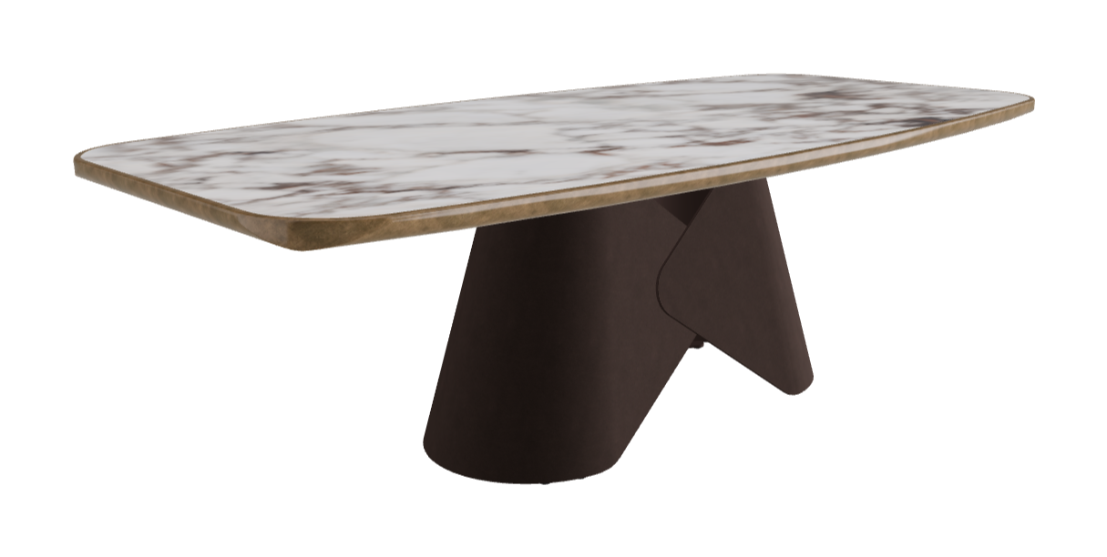 240x120x75h Barrel Shaped_Breccia_Bronze Embossed_Brushed Bronze
