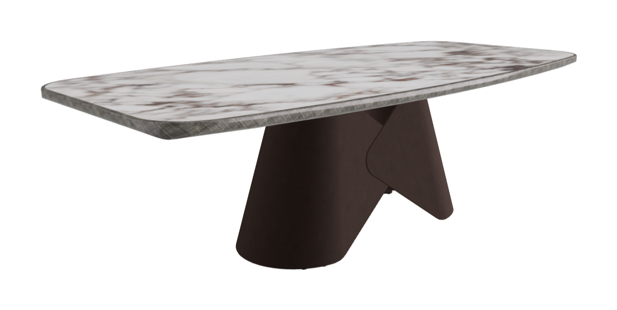 240x120x75h Barrel Shaped_Breccia_Bronze Embossed_Brushed Grey