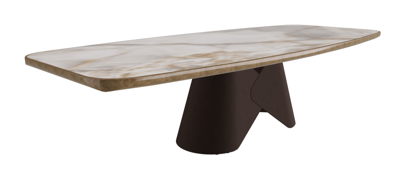 300x128x75h Barrel Shaped_Alabastro_Bronze Embossed_Brushed Bronze