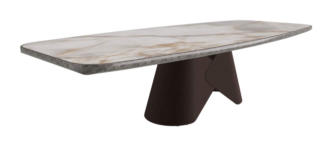 300x128x75h Barrel Shaped_Alabastro_Bronze Embossed_Brushed Grey