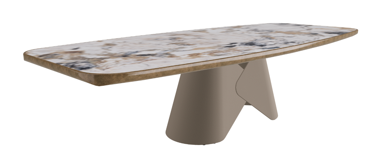 300x128x75h Barrel Shaped_Makalu_Titanium Embossed_Brushed Bronze