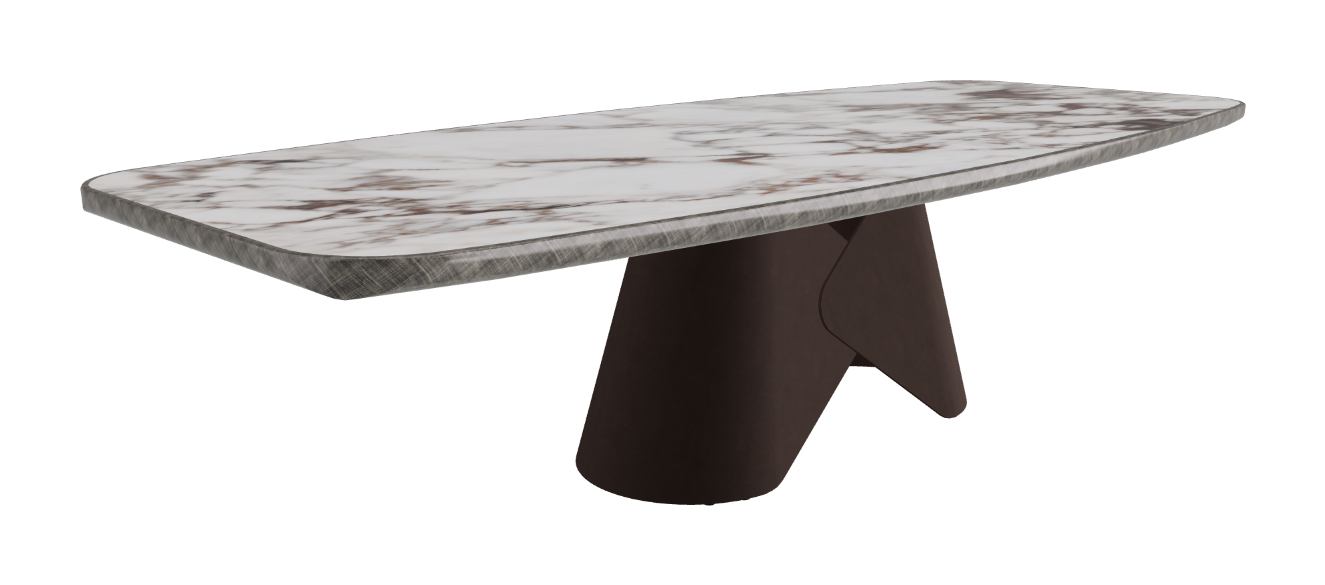 300x128x75h Barrel Shaped_Breccia_Bronze Embossed_Brushed Grey