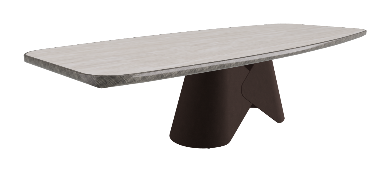 300x128x75h Barrel Shaped_Colosseo_Bronze Embossed_Brushed Grey