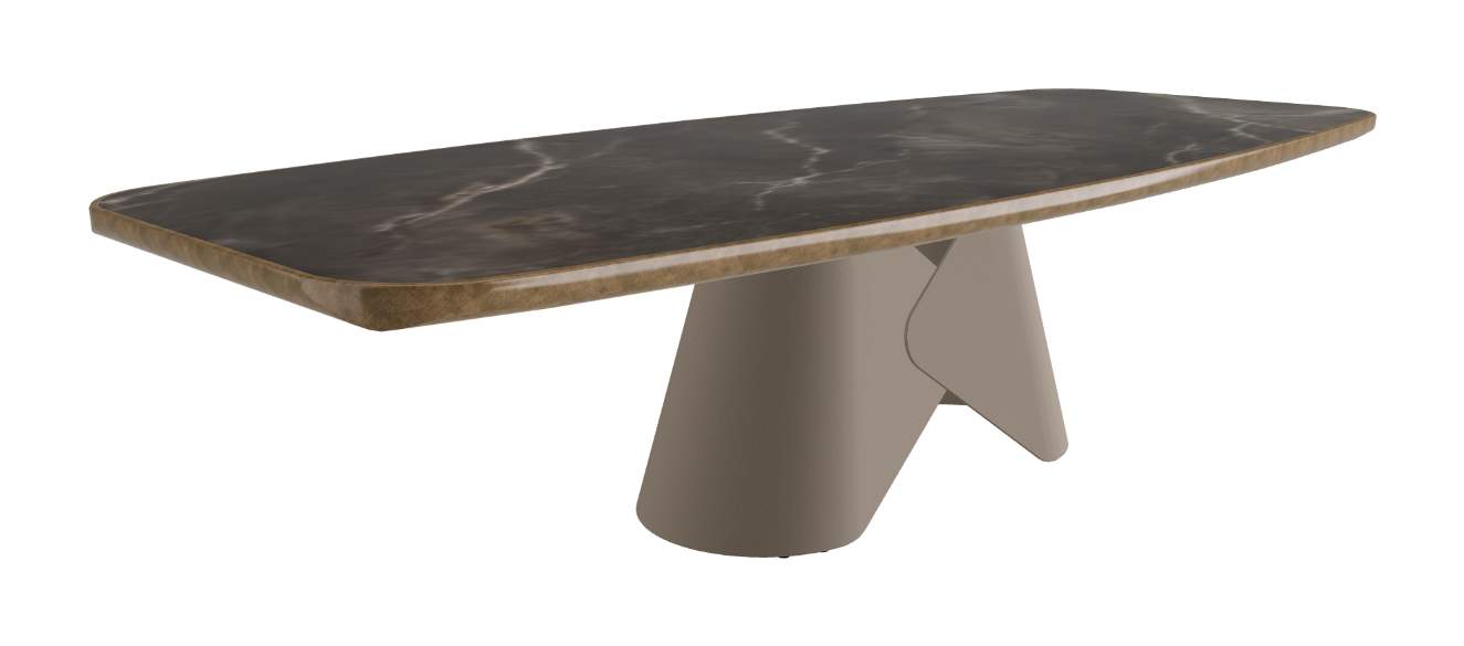 300x128x75h Barrel Shaped_Andromeda_Titanium Embossed_Brushed Bronze