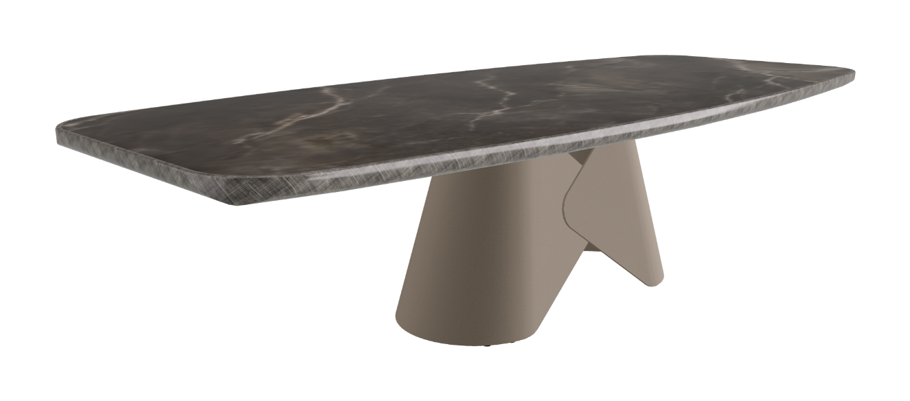 300x128x75h Barrel Shaped_Andromeda_Titanium Embossed_Brushed Grey