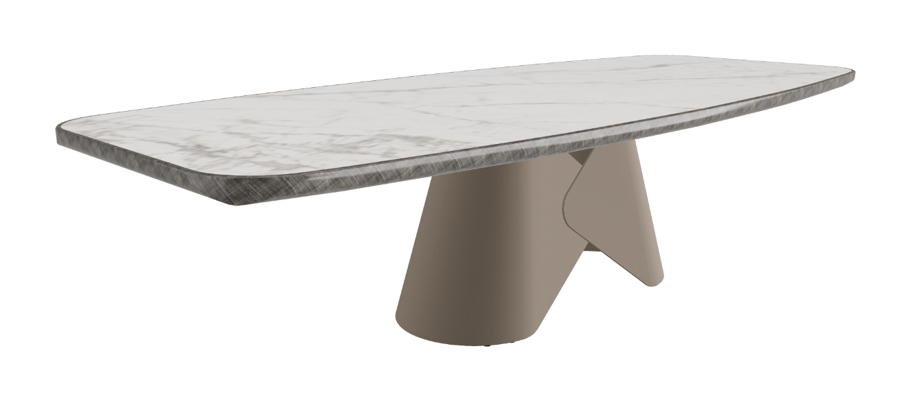300x128x75h Barrel Shaped_Matt Invisible_Titanium Embossed_Brushed Grey