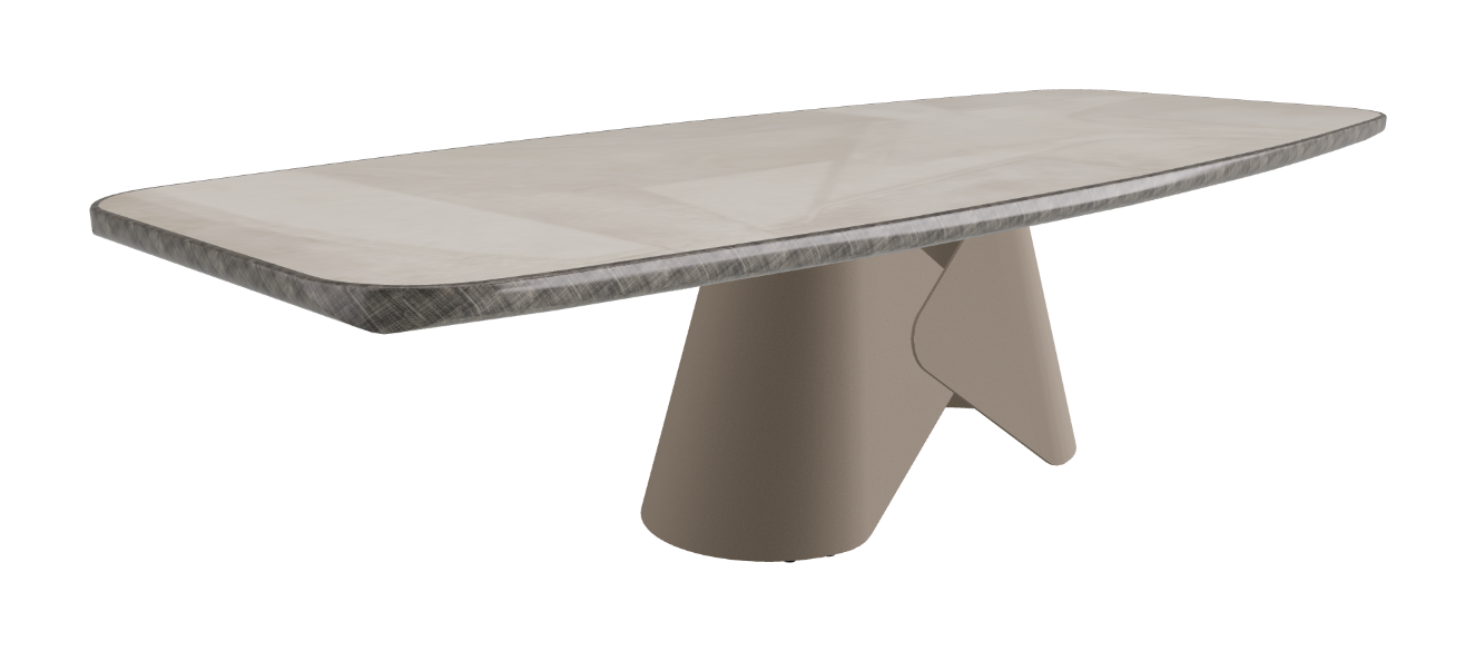 300x128x75h Barrel Shaped_Luxor_Titanium Embossed_Brushed Grey
