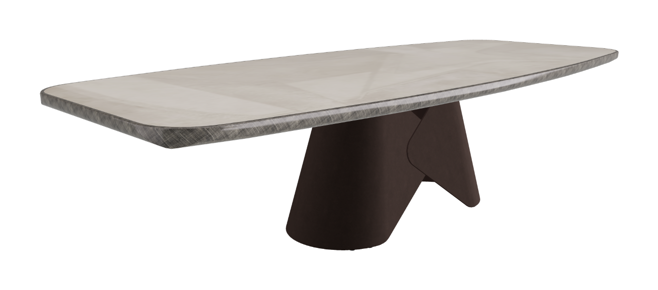 300x128x75h Barrel Shaped_Luxor_Bronze Embossed_Brushed Grey