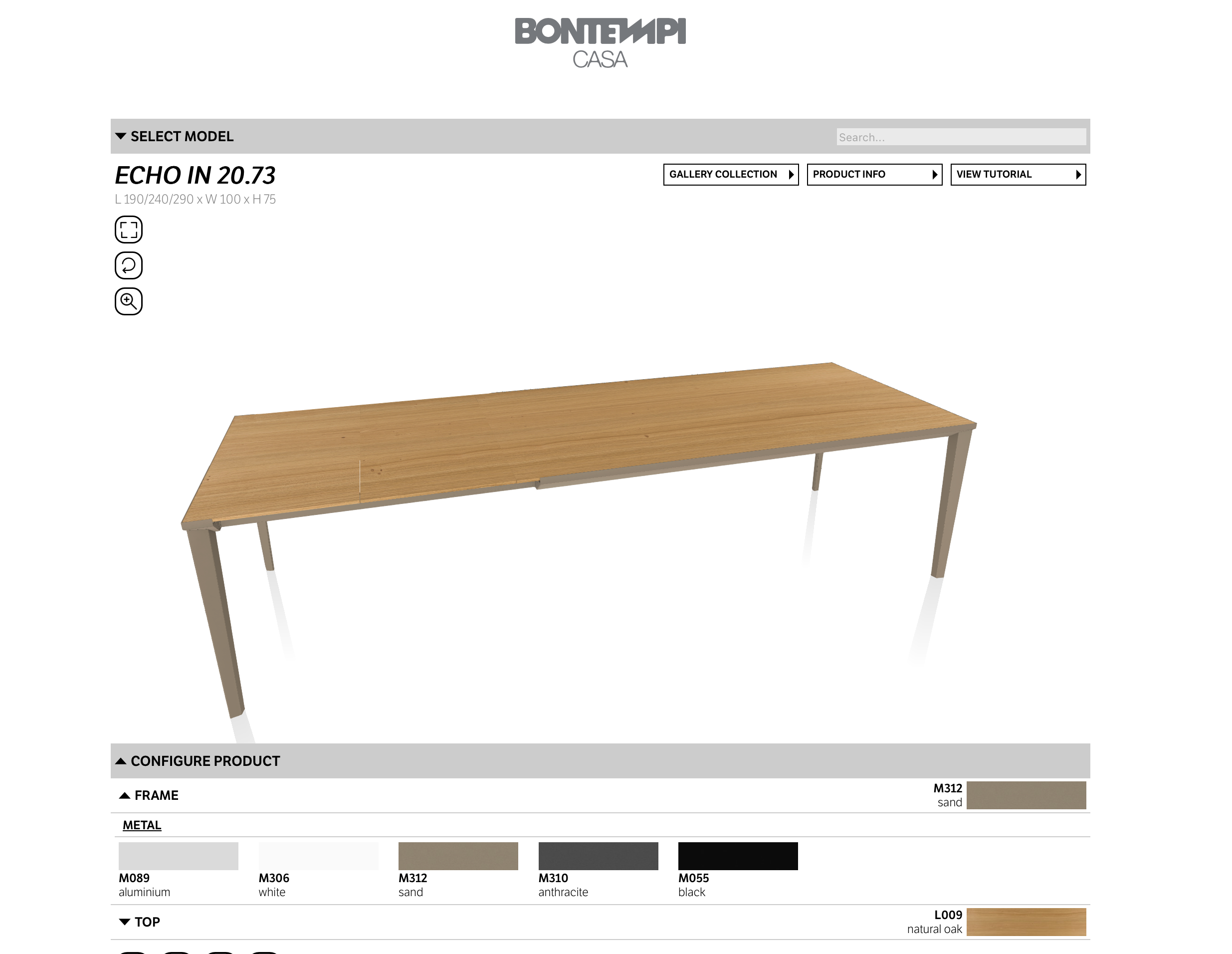 Ex-Display *65%* Discount - Bontempi Echo In Extendable Table In Natural Oak Veneer