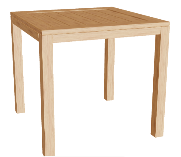 Royal Botania XQI Dining table 80 x 80 cm