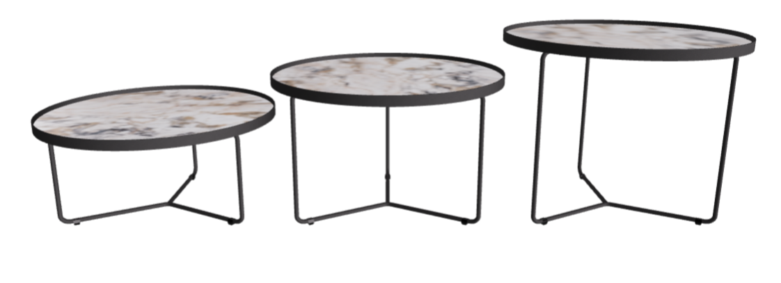 Cattelan Italia Billy Keramik Coffee Table Set of 3 Ø60