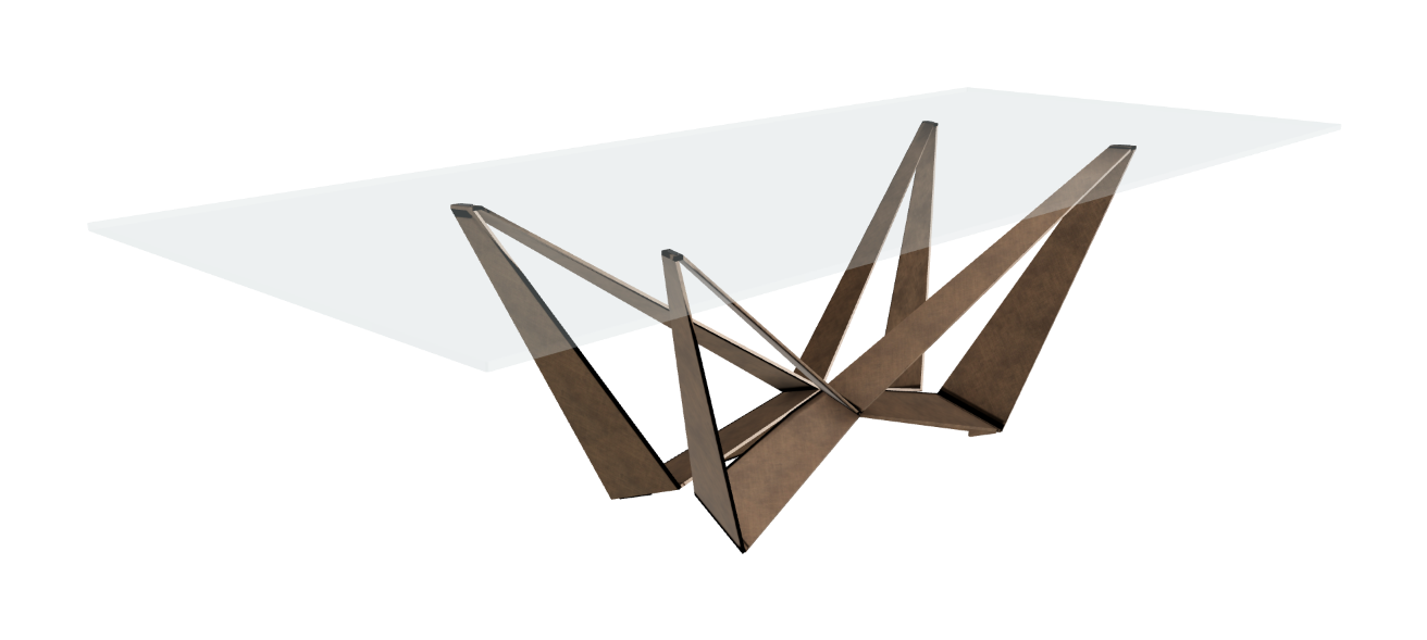 Cattelan Italia Skorpio Glass Dining Table