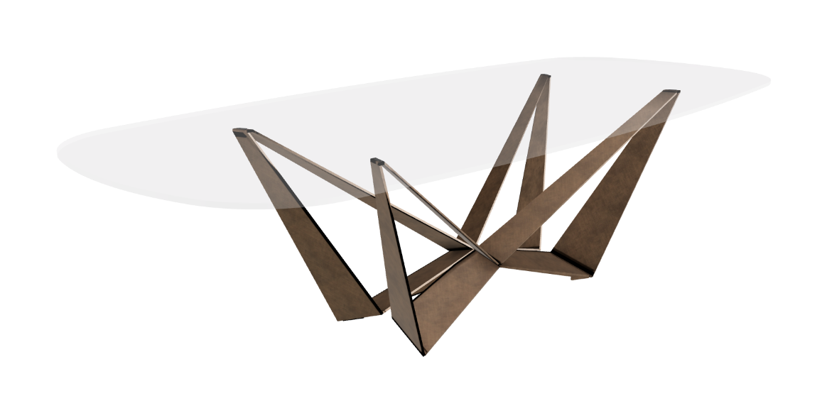 Cattelan Italia Skorpio Glass Dining Table