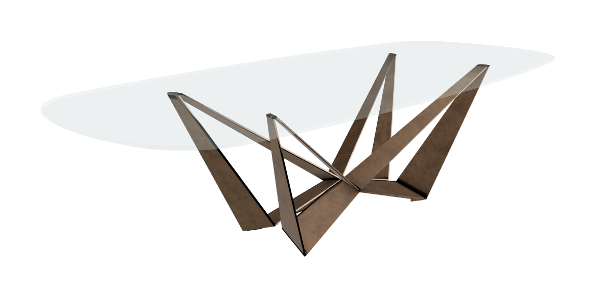 Cattelan Italia Skorpio Glass Dining Table