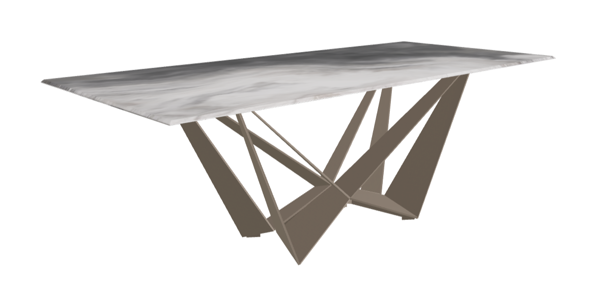Cattelan Italia Skorpio Crystalart Rectangular & Barrel-Shaped Dining Table