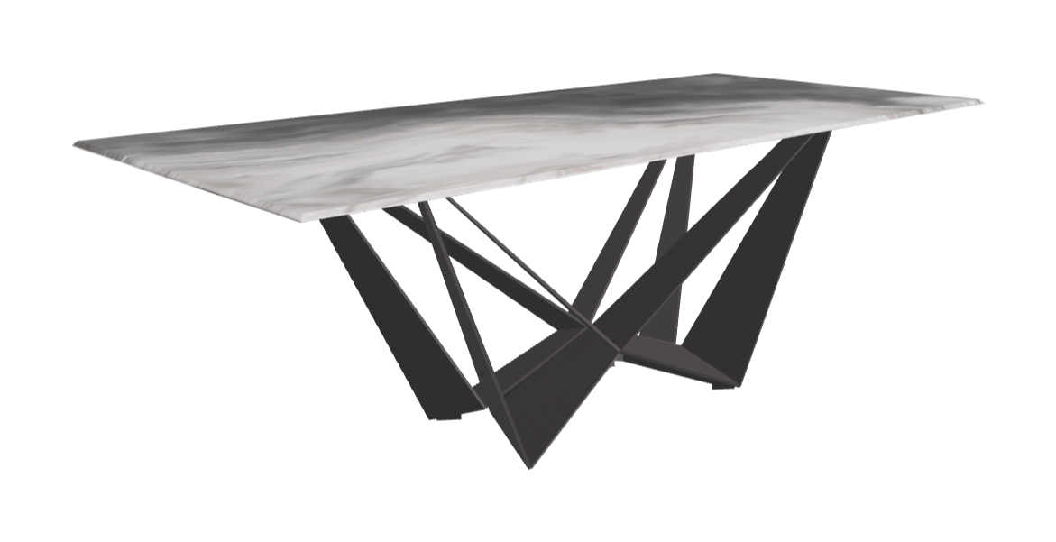 Cattelan Italia Skorpio Crystalart Rectangular & Barrel-Shaped Dining Table