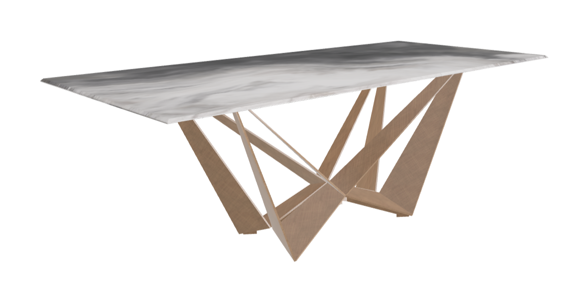 Cattelan Italia Skorpio Crystalart Rectangular & Barrel-Shaped Dining Table