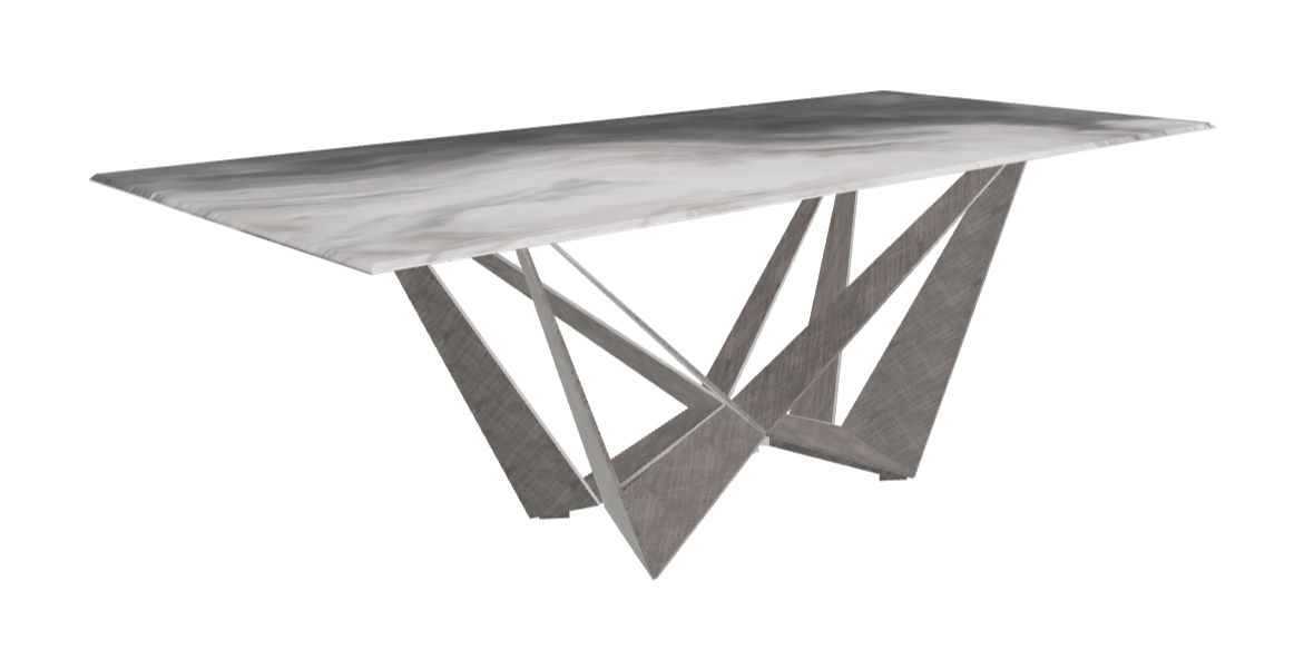 Cattelan Italia Skorpio Crystalart Rectangular & Barrel-Shaped Dining Table