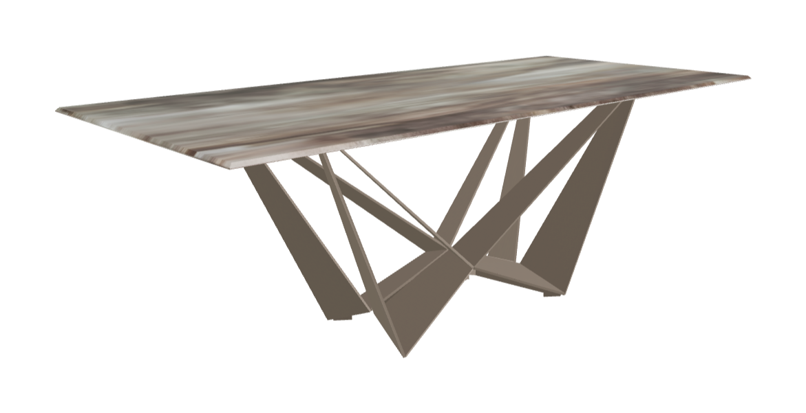 Cattelan Italia Skorpio Crystalart Rectangular & Barrel-Shaped Dining Table