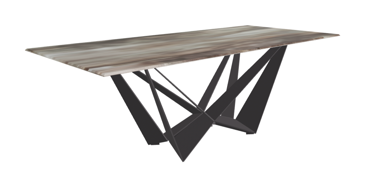 Cattelan Italia Skorpio Crystalart Rectangular & Barrel-Shaped Dining Table