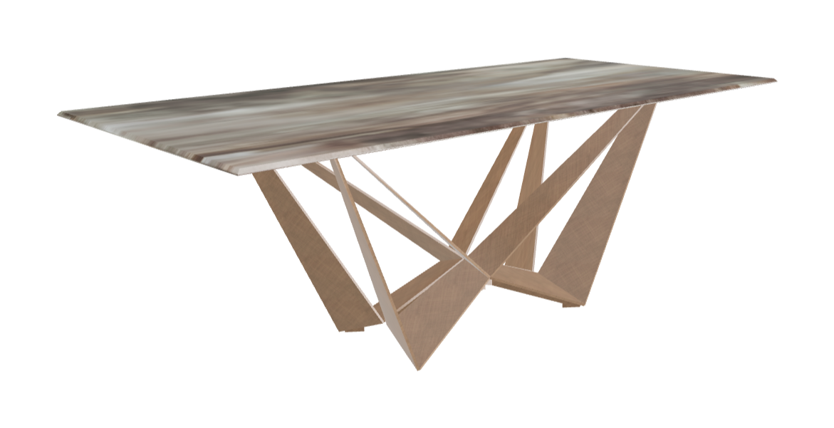 Cattelan Italia Skorpio Crystalart Rectangular & Barrel-Shaped Dining Table