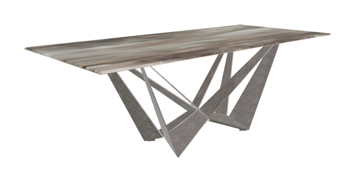 Cattelan Italia Skorpio Crystalart Rectangular & Barrel-Shaped Dining Table