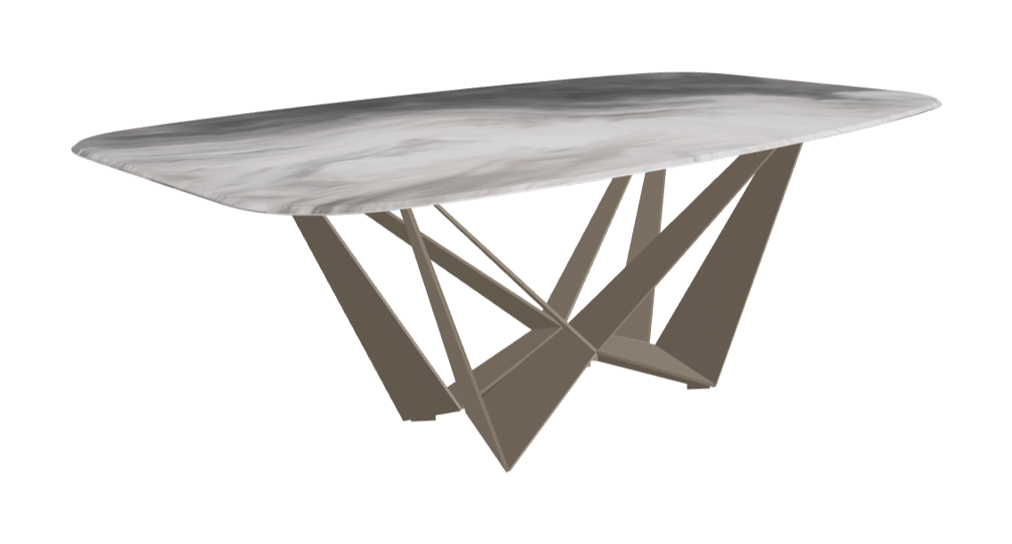 Cattelan Italia Skorpio Crystalart Rectangular & Barrel-Shaped Dining Table