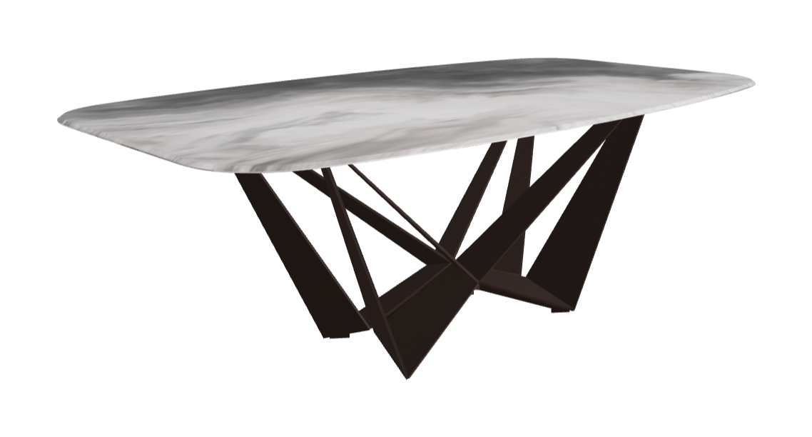 Cattelan Italia Skorpio Crystalart Rectangular & Barrel-Shaped Dining Table