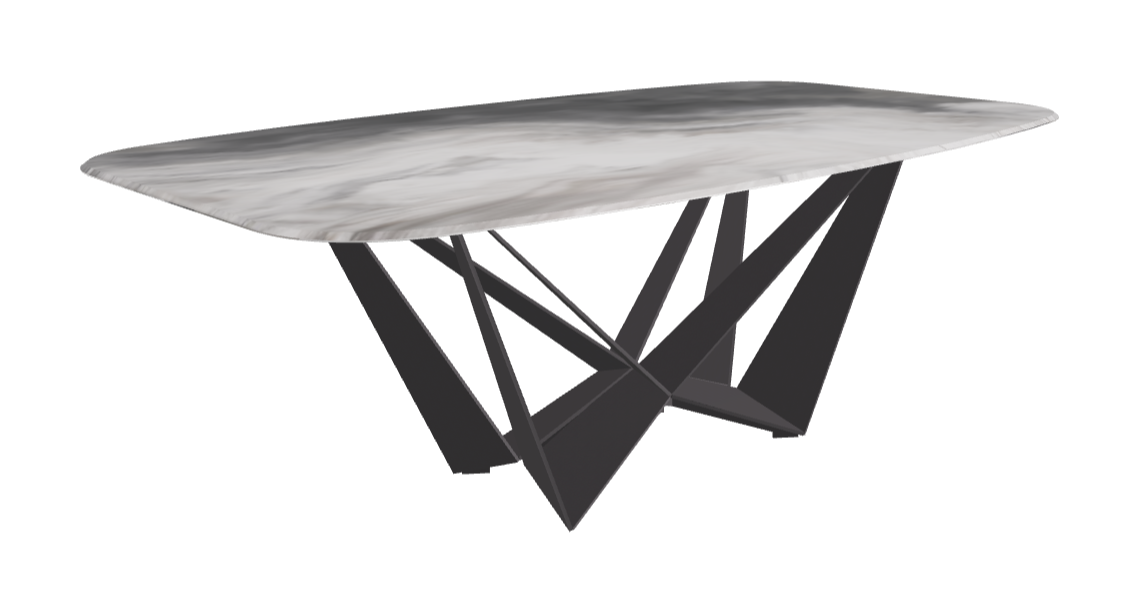 Cattelan Italia Skorpio Crystalart Rectangular & Barrel-Shaped Dining Table