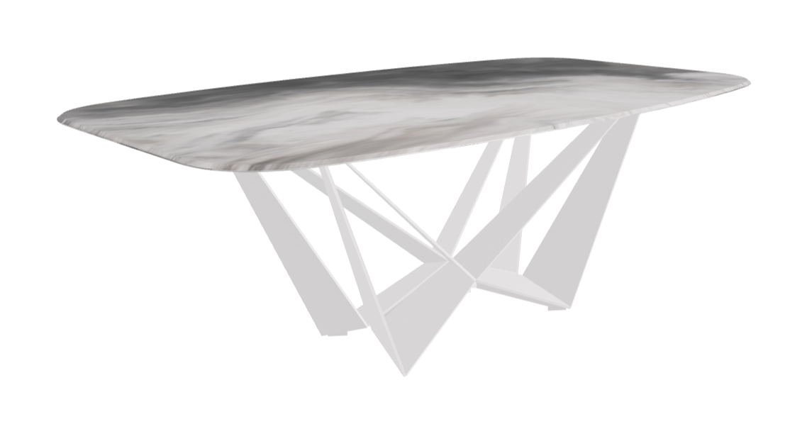 Cattelan Italia Skorpio Crystalart Rectangular & Barrel-Shaped Dining Table