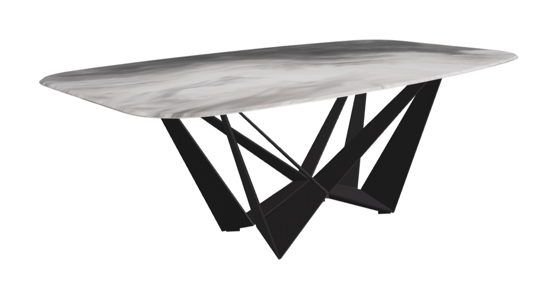 Cattelan Italia Skorpio Crystalart Rectangular & Barrel-Shaped Dining Table
