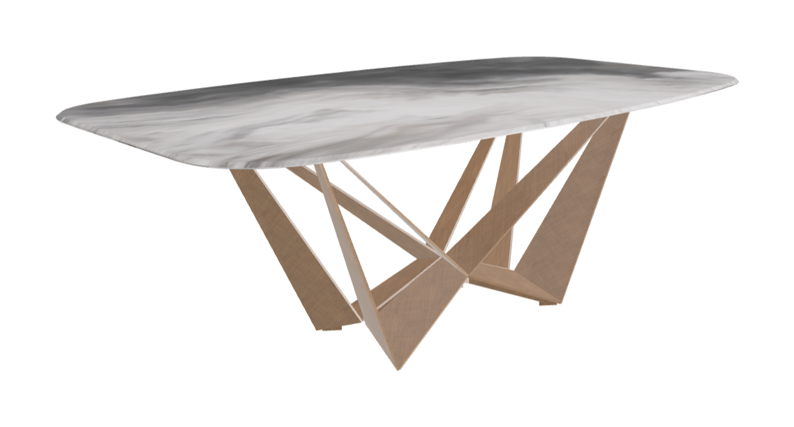 Cattelan Italia Skorpio Crystalart Rectangular & Barrel-Shaped Dining Table