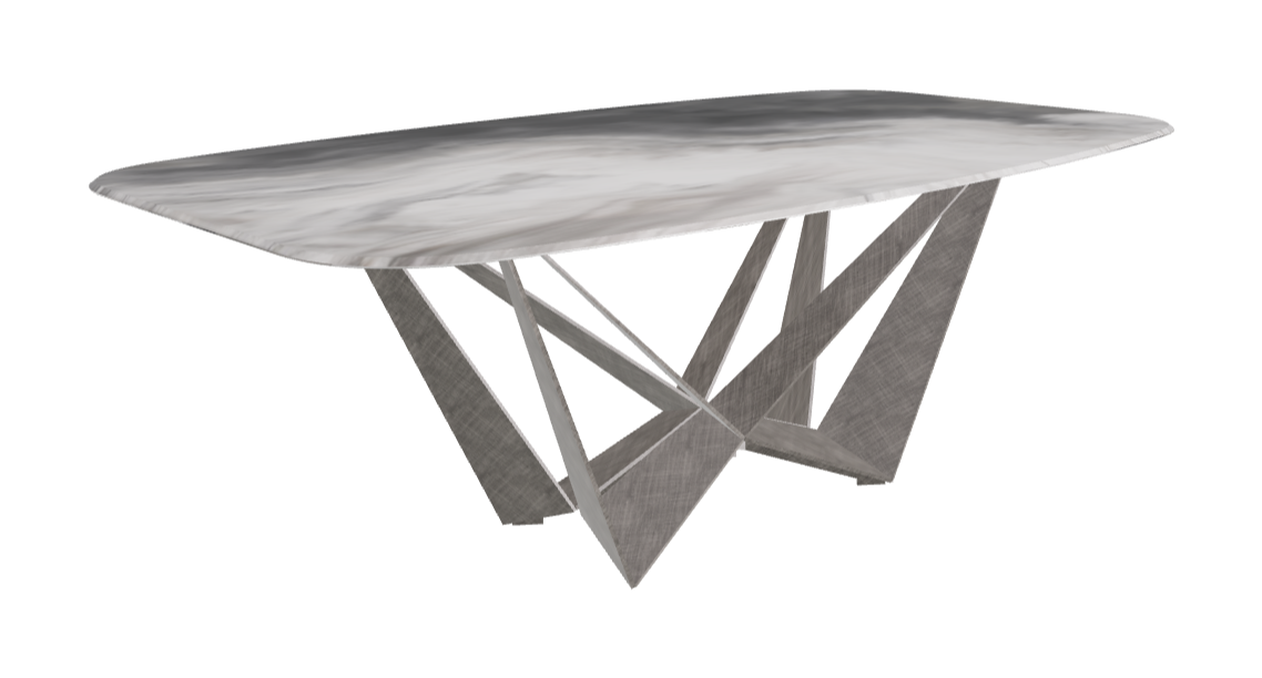 Cattelan Italia Skorpio Crystalart Rectangular & Barrel-Shaped Dining Table