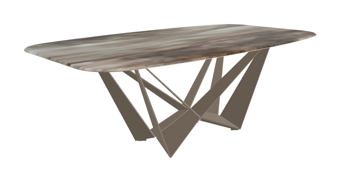 Cattelan Italia Skorpio Crystalart Rectangular & Barrel-Shaped Dining Table