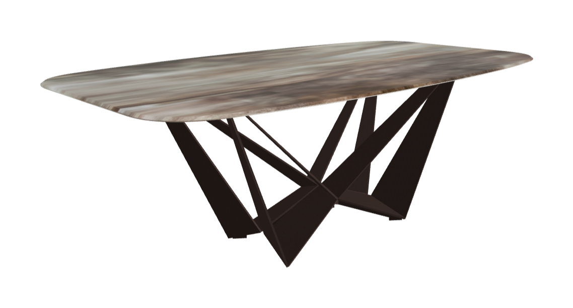 Cattelan Italia Skorpio Crystalart Rectangular & Barrel-Shaped Dining Table