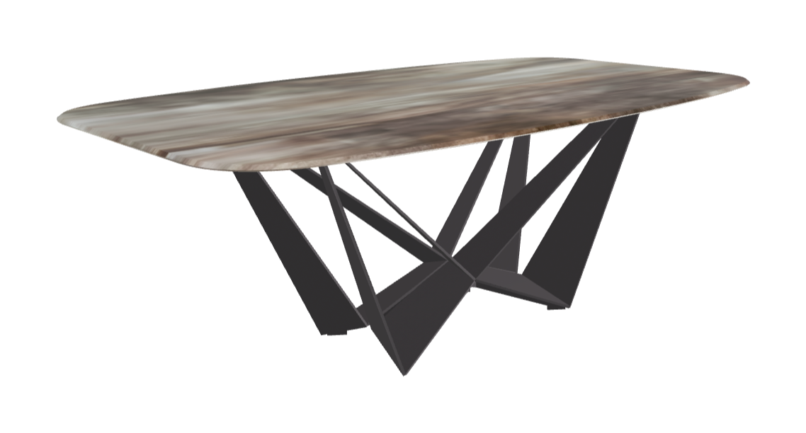 Cattelan Italia Skorpio Crystalart Rectangular & Barrel-Shaped Dining Table
