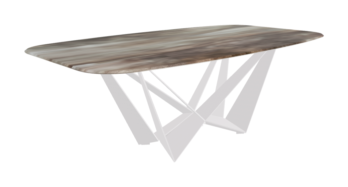 Cattelan Italia Skorpio Crystalart Rectangular & Barrel-Shaped Dining Table