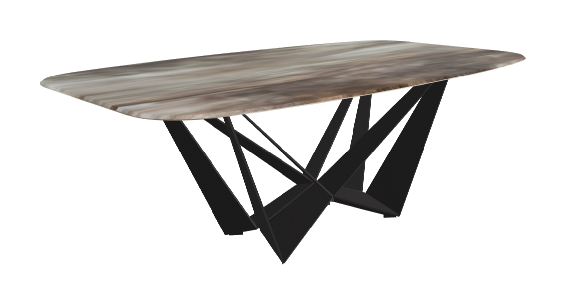 Cattelan Italia Skorpio Crystalart Rectangular & Barrel-Shaped Dining Table