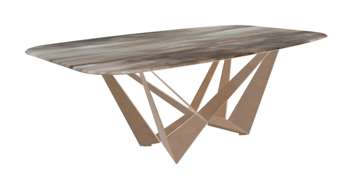 Cattelan Italia Skorpio Crystalart Rectangular & Barrel-Shaped Dining Table