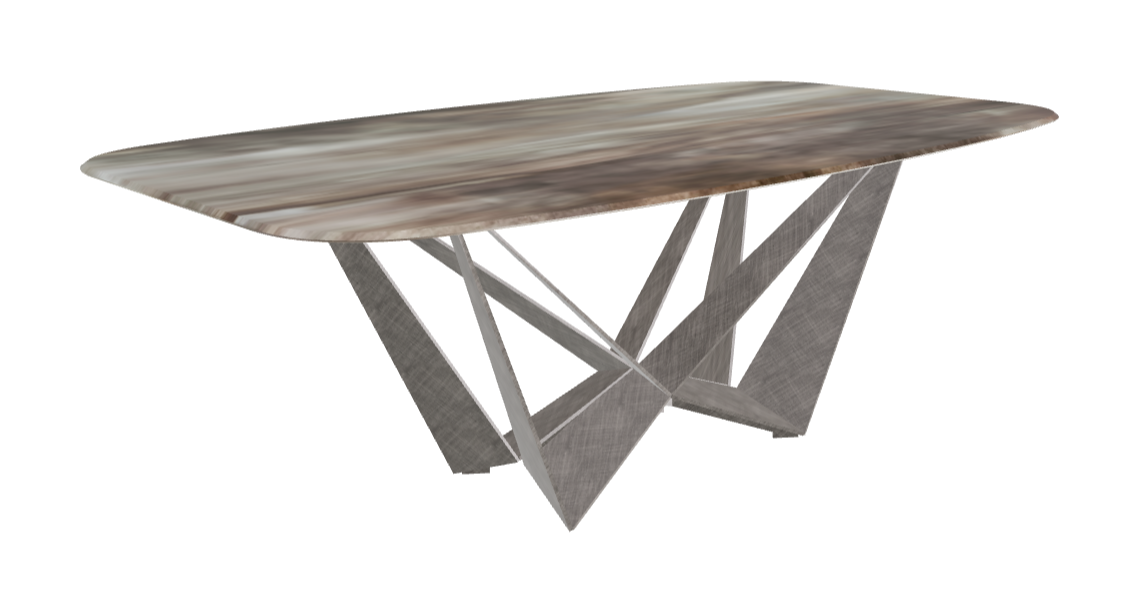 Cattelan Italia Skorpio Crystalart Rectangular & Barrel-Shaped Dining Table