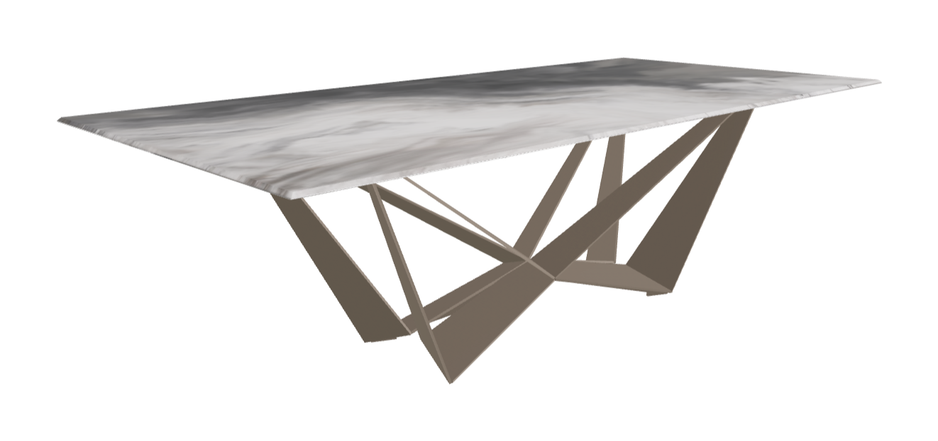 Cattelan Italia Skorpio Crystalart Rectangular & Barrel-Shaped Dining Table