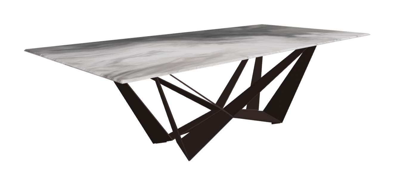 Cattelan Italia Skorpio Crystalart Rectangular & Barrel-Shaped Dining Table