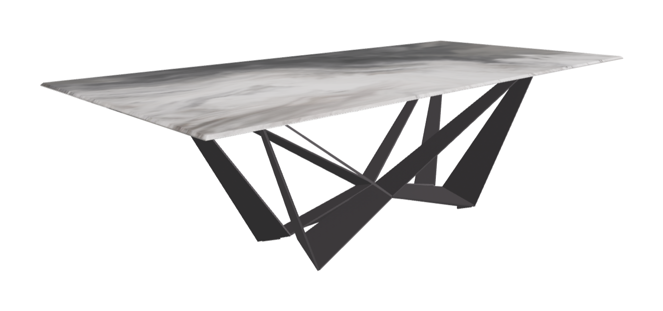 Cattelan Italia Skorpio Crystalart Rectangular & Barrel-Shaped Dining Table