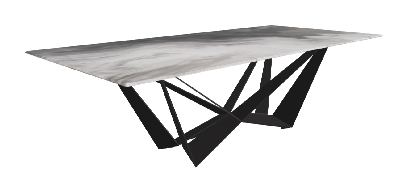 Cattelan Italia Skorpio Crystalart Rectangular & Barrel-Shaped Dining Table