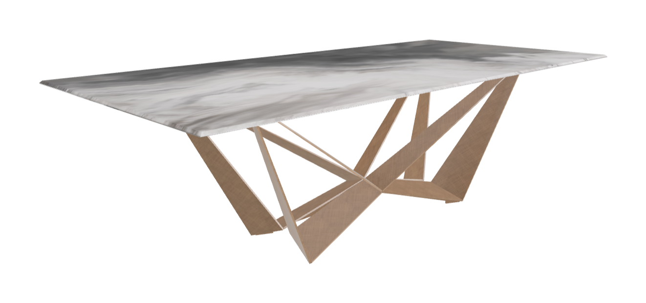 Cattelan Italia Skorpio Crystalart Rectangular & Barrel-Shaped Dining Table